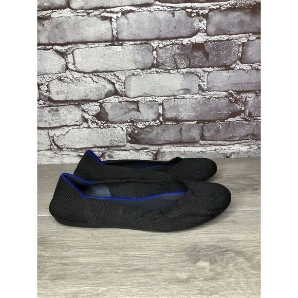 Rothys The Flat Black Knit Fabric Round Toe Ballet Flats Women’s Sz 8.5M US/39EU - Picture 14 of 16